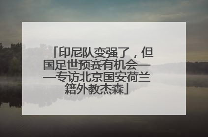 印尼队变强了，但国足世预赛有机会——专访北京国安荷兰籍外教杰森